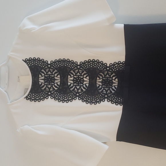 COPY - Hobbs London navy and white dress - Picture 4 of 9